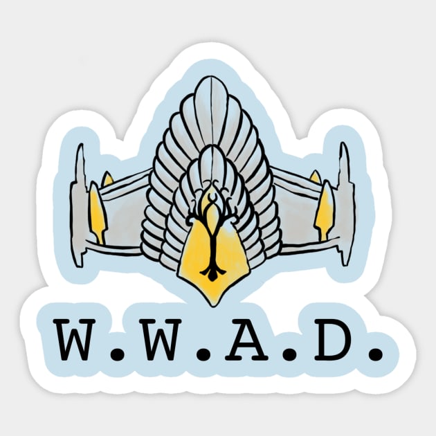 W.W.A.D. Sticker by uptalkintolkien